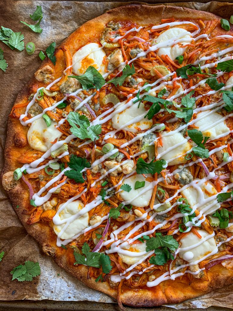 Buffalo Chicken Pizza - The Slimmer Kitchen