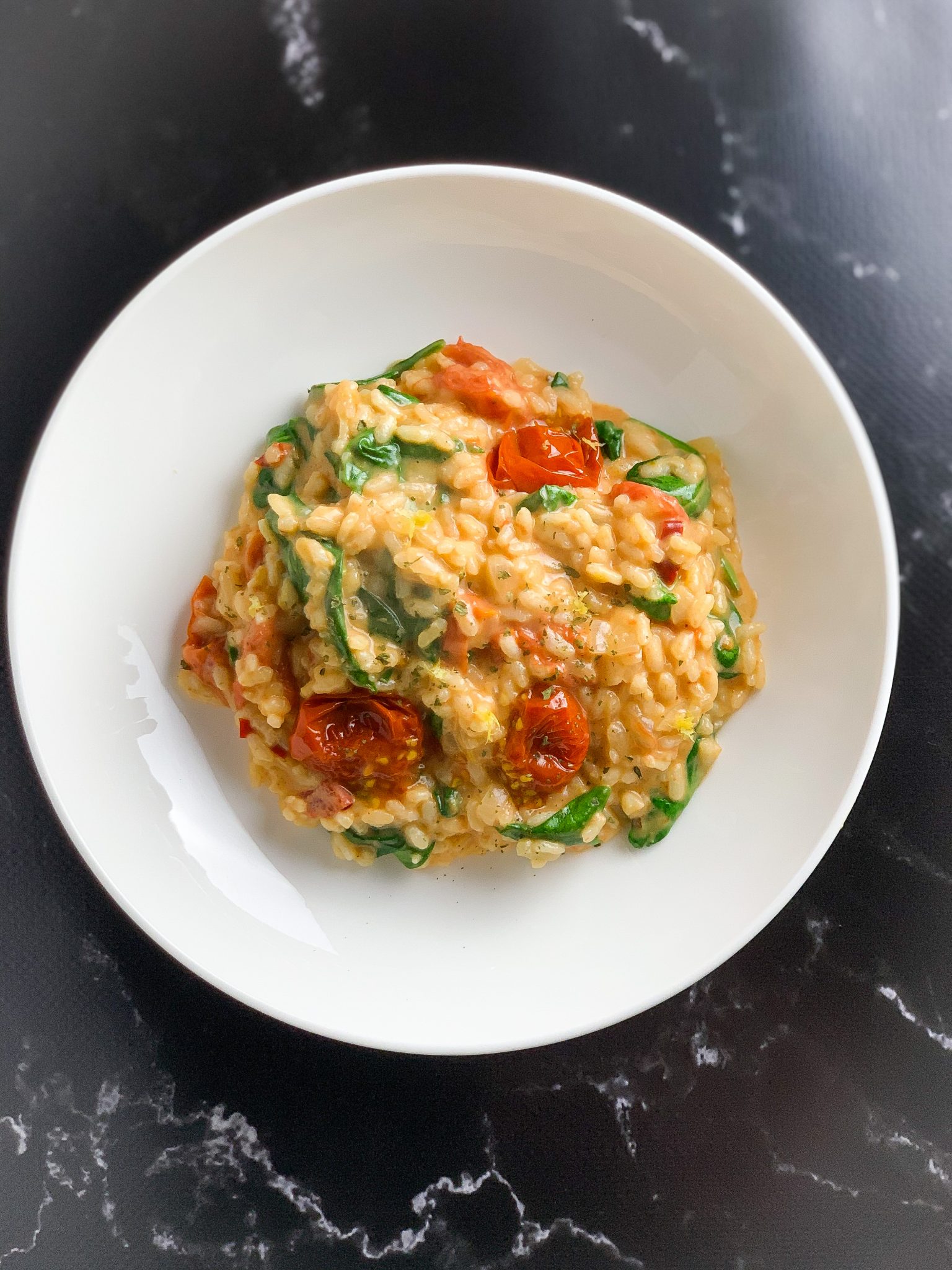 Spinach and Tomato Risotto - The Slimmer Kitchen